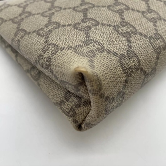 Authentic Gucci GG plus Beige/ Brown Clutch Bag GUC - Picture 12 of 15